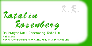 katalin rosenberg business card
